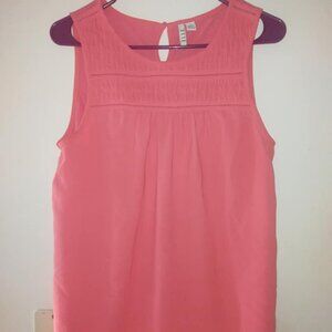 ELLE- M- Coral/Watermelon Sleeveless Blouse